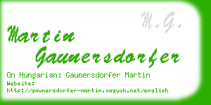 martin gaunersdorfer business card